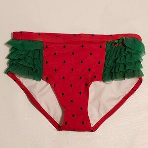 CUTE Hanna Andersson Watermelon Swim Bottoms Ruffle Swim Bottoms Girls Size 12